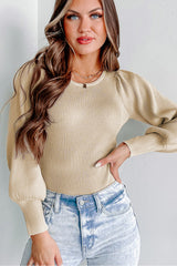 Body côtelé à manches ballon abricot *-A WOMAN WE LOVE