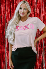 Glossy xoxo graphics t-shirt *