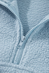 Collar con cremallera y hombros caídos miosotis