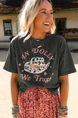 WE TRUST GRAPHIC T-shirt in Dolly Western Fashion Gray