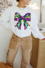 White drooping shoulder sweatshirt *