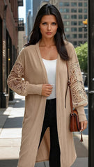 Cardigan Cache Coeur Open on the Knitting front *