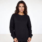 Black loose sweatshirt with pockets *