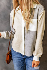 Chemise en tricot color block à bordures contrastées-A WOMAN WE LOVE