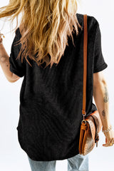 Gray t-shirt with high and bottom reverse