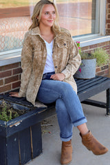 Vintage Khaki Surprised Khaki jacket with mineral deputy