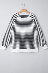 Blood-striped lights, raglan sleeves, side slits
