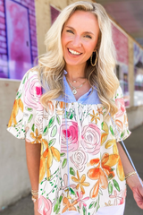 Chemisier multicolore à imprimé floral *-A WOMAN WE LOVE