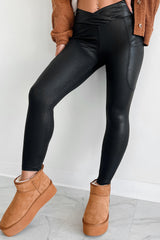 Leggings negros de alto consumo con bolsillos
