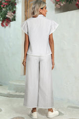 Atuendo de 2 piezas con camiseta de manga loca *