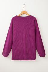 Festival Fuchsia Corduroy Oversized Sweatshirt