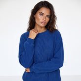 Dark blue corduroy oversized sweatshirt