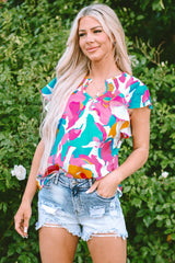 Blouse multicolore à flottantes-A WOMAN WE LOVE