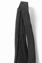 Bathroom Dress A black room tied on the side, square collar, adjustable straps, line A
