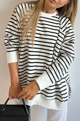 Blood-striped lights, raglan sleeves, side slits