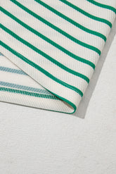 T-shirt col rond à rayures vertes de grande taille pour la Saint-Patrick