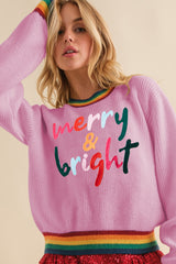 Merry & Bright Bonbon Pull con coloridas rayas
