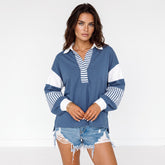 Patchwork collar sweatshirt *