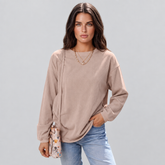 Apricot corduroy oversized sweatshirt