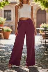Pantalon asymétrique bordeaux