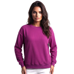 Sweat oversize en velours côtelé fuchsia Festival