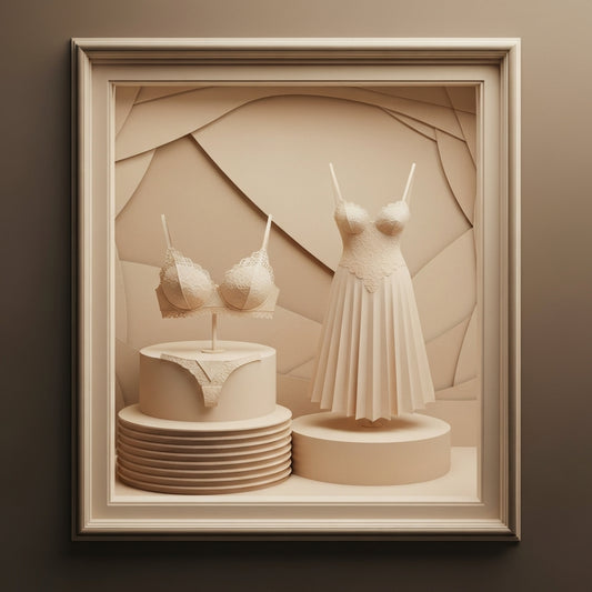 Lingerie fine origami et papier découpé pour boutiques pro. Présentation élégante des tendances clés 2026.