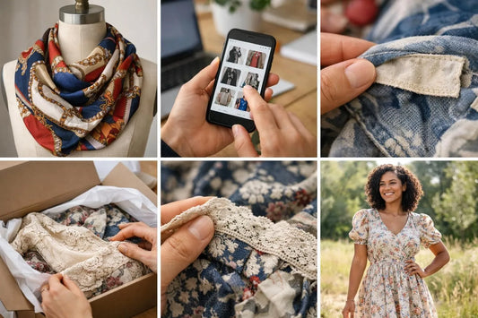 Découvrez comment acheter des vêtements vintage femme en ligne avec ce guide visuel étape par étape.