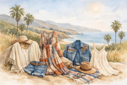 Où trouver des marques de vêtements uniques en Californie? Illustration douce de mode californienne authentique.