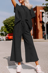 Ensemble t-shirt ample texturé noir *-A WOMAN WE LOVE