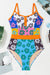 Swimsuit an orange floral part *