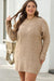 Larly knitted knitting sweater dress with drooping shoulder