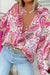 Related shirt with pink floral cashmere print