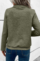 Sudadera de tejer verde de laurel verde verde con bolsillo canguro