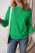 Dark Green Solid Fleece Lined Drop Shoulder Terry Sweatshirt