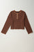 Long sleeve top Henley Textured with brown stripes *