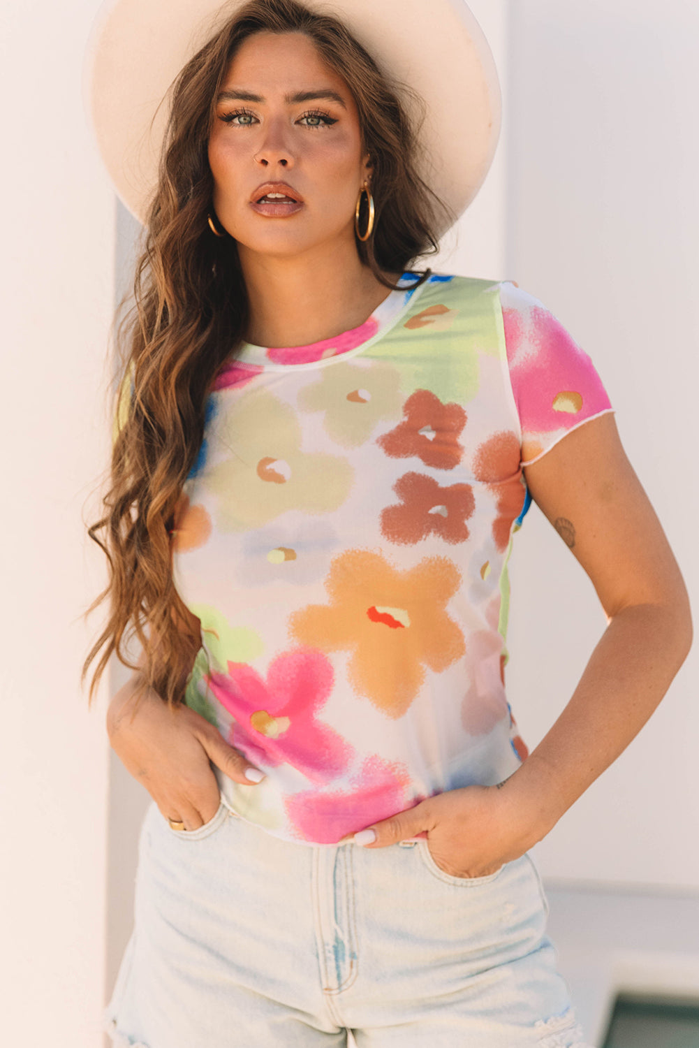 Multicolored short Multicolor T-shirt *