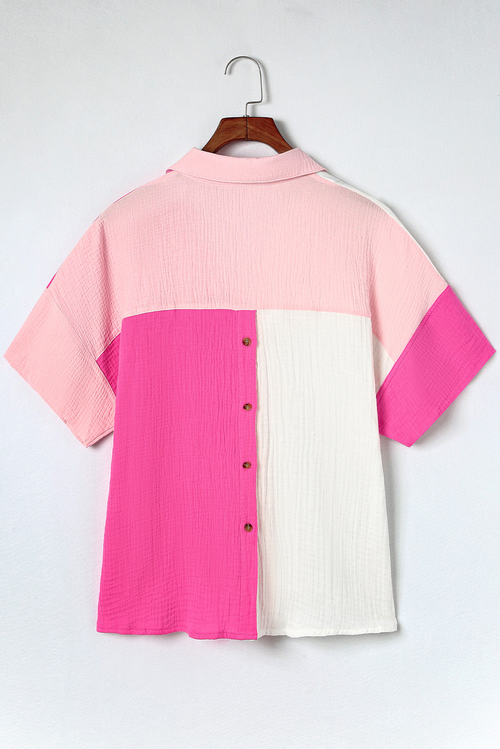 Bloc de couleur de cou à col rose Polo