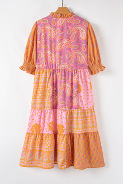 Bohemian Passey Floral Mixed Mixed Dress *