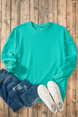 Sudadera aruba azul une con cuello redondo redondo y bajo y bajo