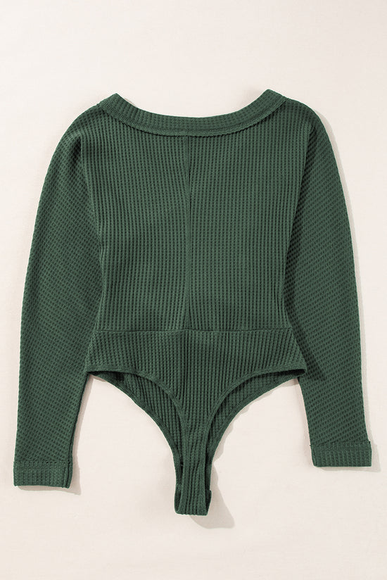 Body en tricot gaufré vert noirâtre *-A WOMAN WE LOVE