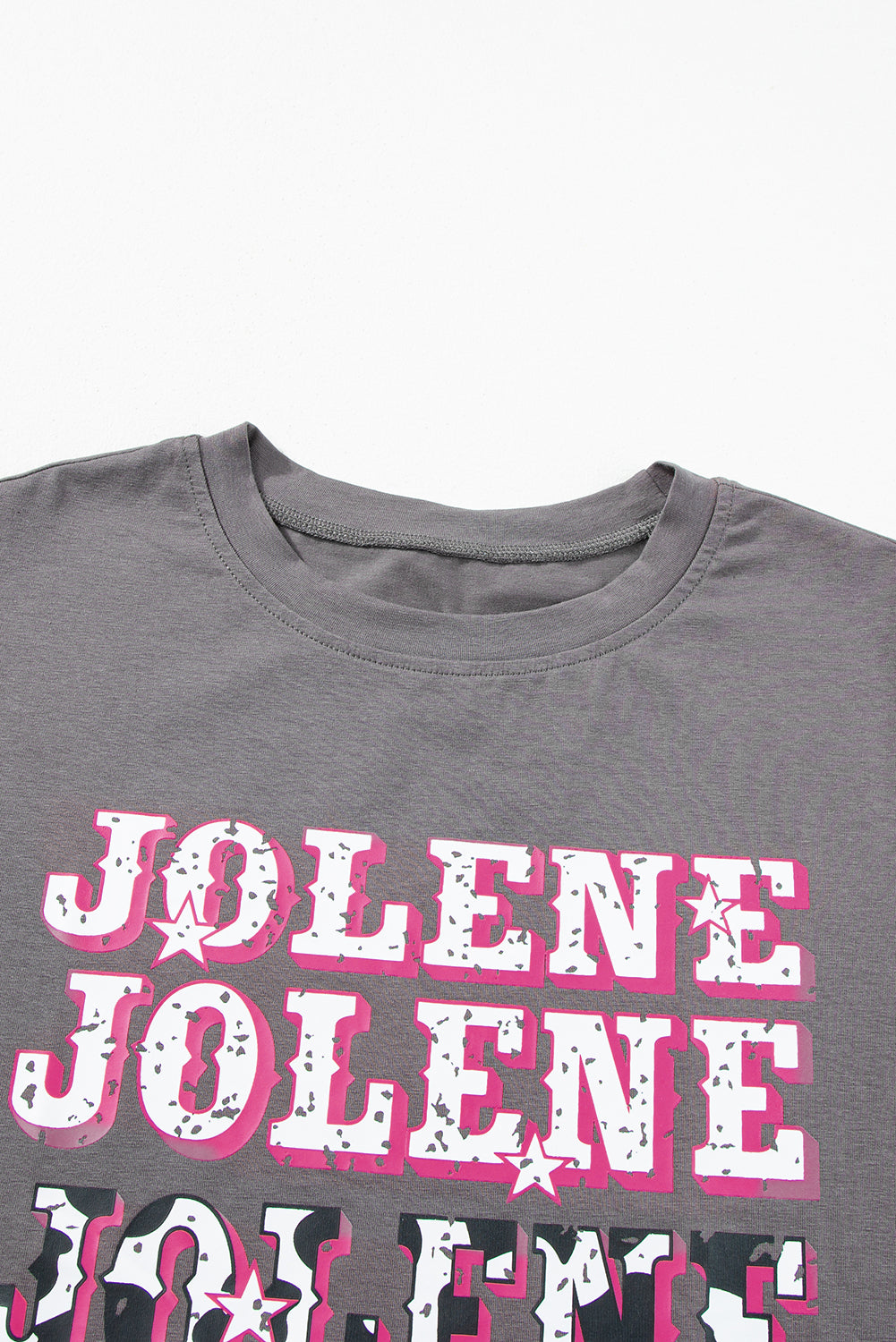 Camiseta Túnica de cuello redondo Gráfico Jolene Dark Gray