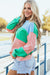 Drooping shoulder sweatshirt and patchwork *