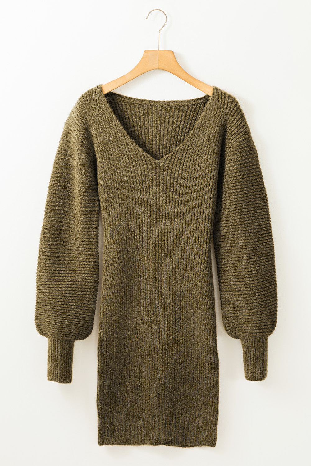 Robe de pull Green V Neck Body