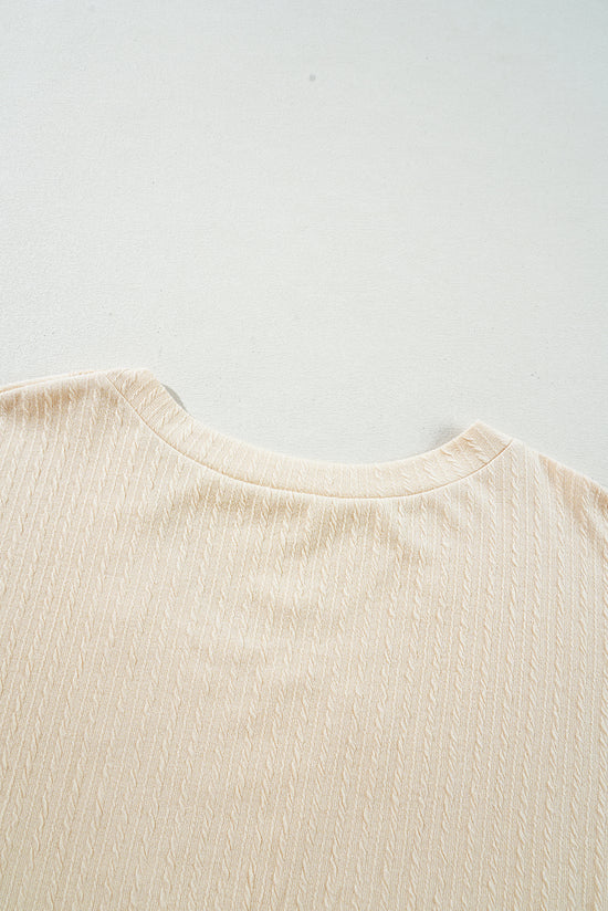 High beige with short sleeves with large hook *