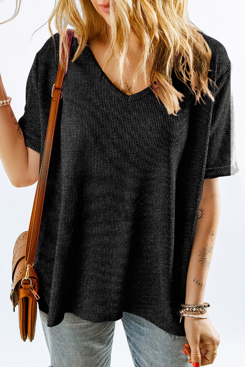 Gray t-shirt with high and bottom reverse