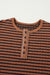 Long sleeve top Henley Textured with brown stripes *