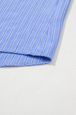 Blue striped relaxed striped shirt