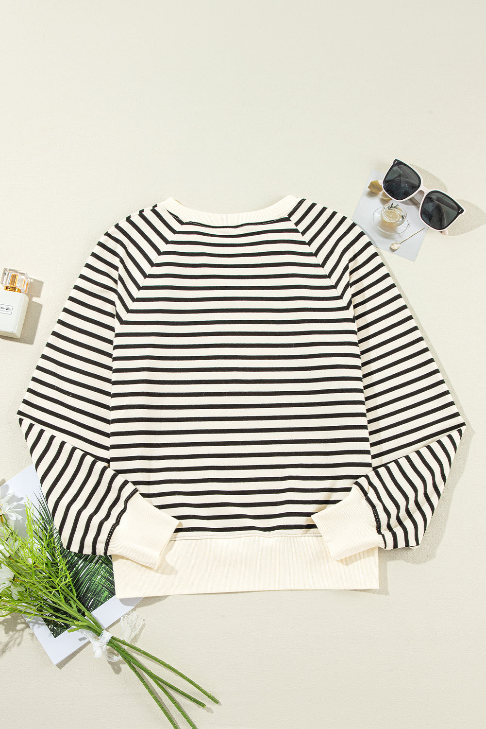 Sudadera gráfica abotonada con rayas negras ciao amore