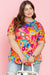 Chemisier babydoll rose à manches courtes et imprimé floral grande taille-A WOMAN WE LOVE