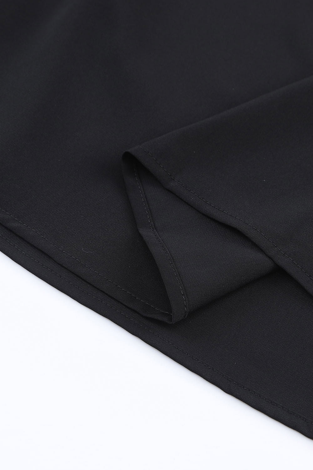 Schwarz geknotete asymmetrische Schulterbluse